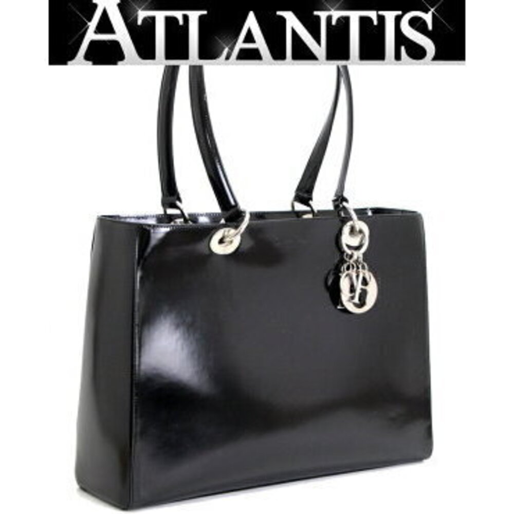 Christian Dior Lady Shoulder Bag Leather Black